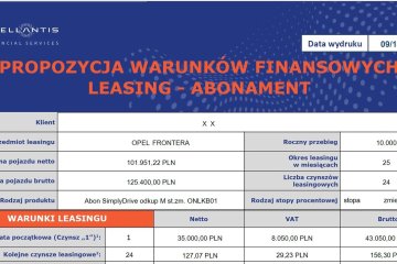 abonament 127 zł netto najnowszy model